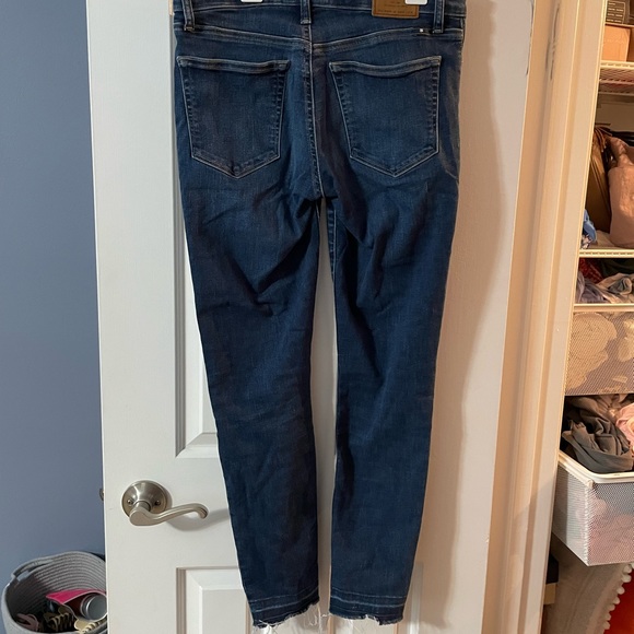 Luck Brand denim jeans, distressed at bottom, says lucky you when you unzip :) - Picture 7 of 8